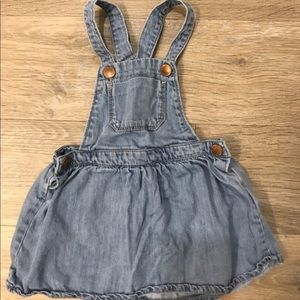👋🏼SOLD👋🏼ZARA babygirl Denim Jumper Dress